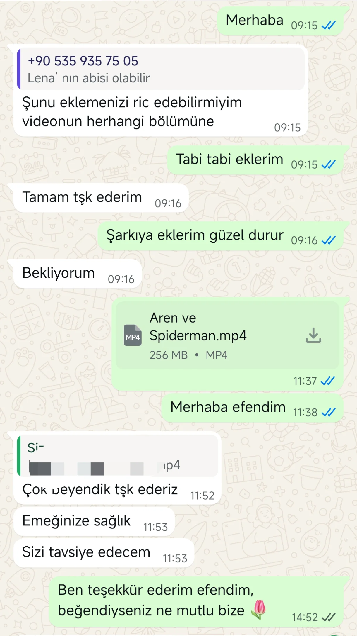 Müşteri WhatsApp mesajı 4